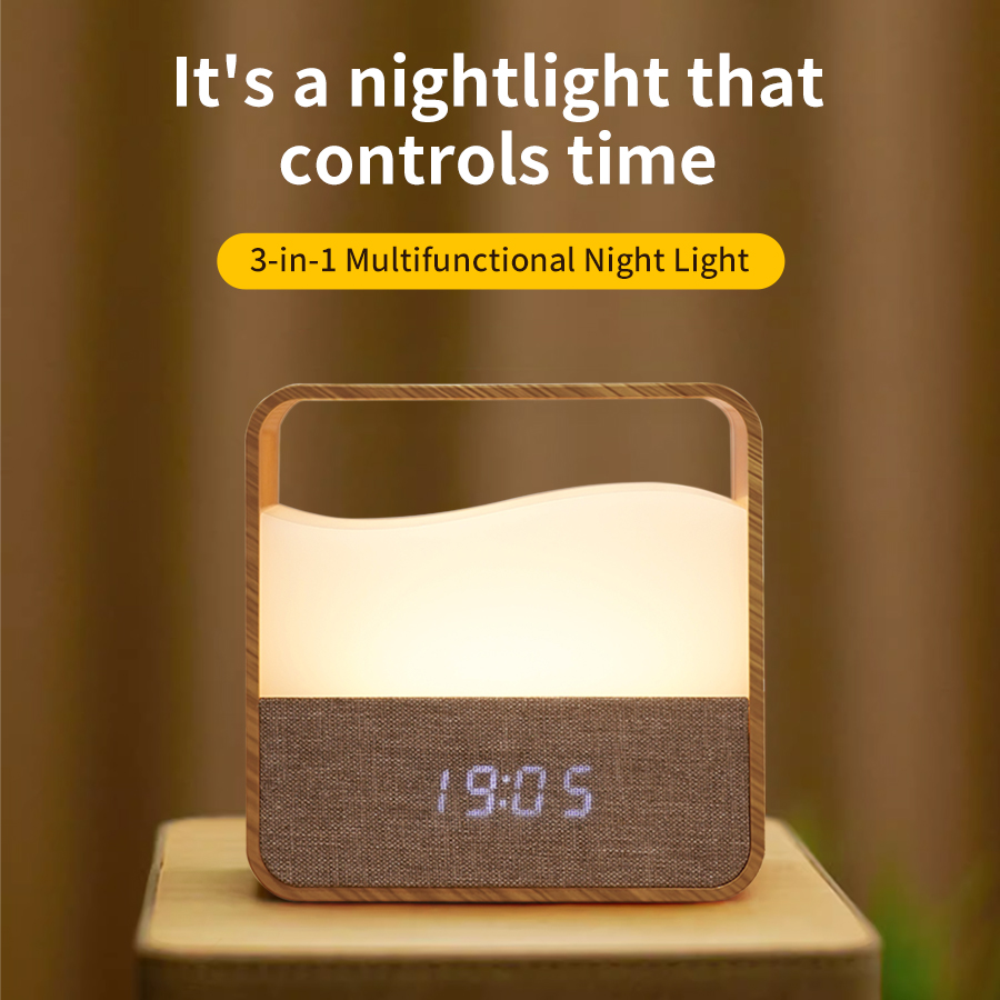 Desk Setup Lamp - LED Gece Lambası Saatli Dijital Çalar
