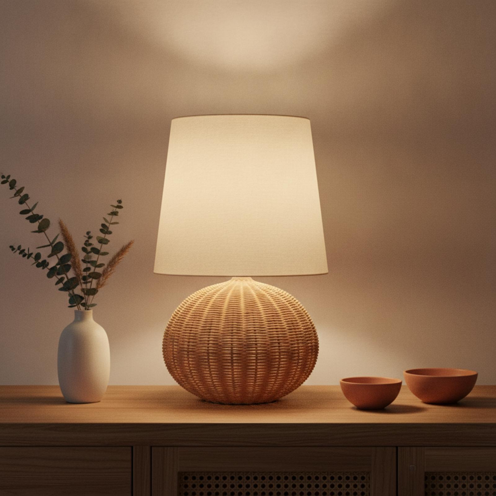 Yatak Başı Lambası Rattan Taba - Desk Setup Lamp incelemesi ve fiyatı